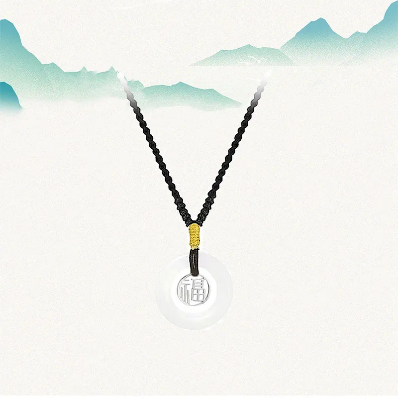 Blooming Petals White Jade Bodhi Necklaces Women's-3