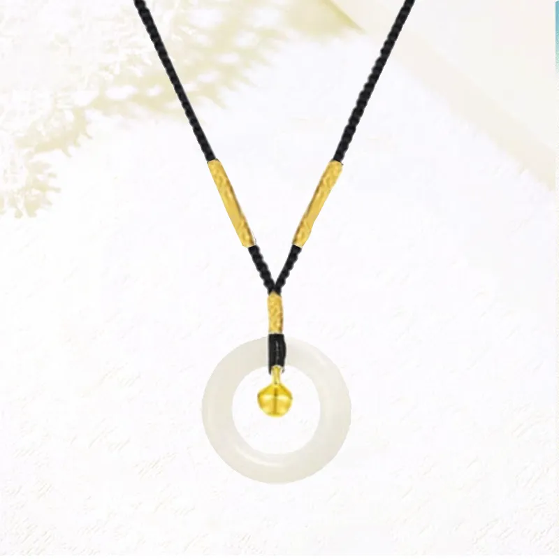Blooming Petals White Jade Bodhi Necklaces Unisex-4