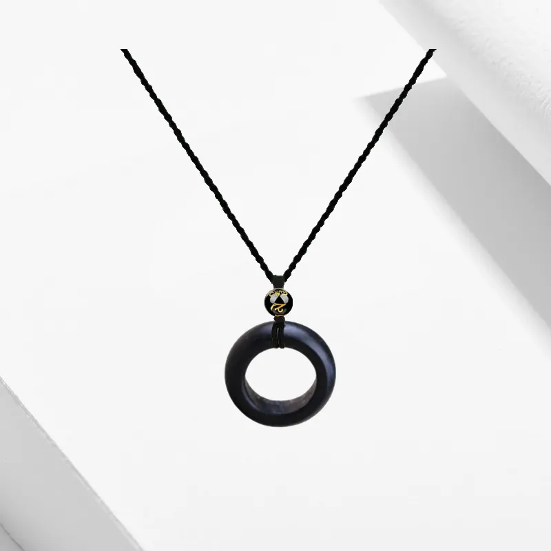 Blooming Petals Ebony Necklaces Unisex-4