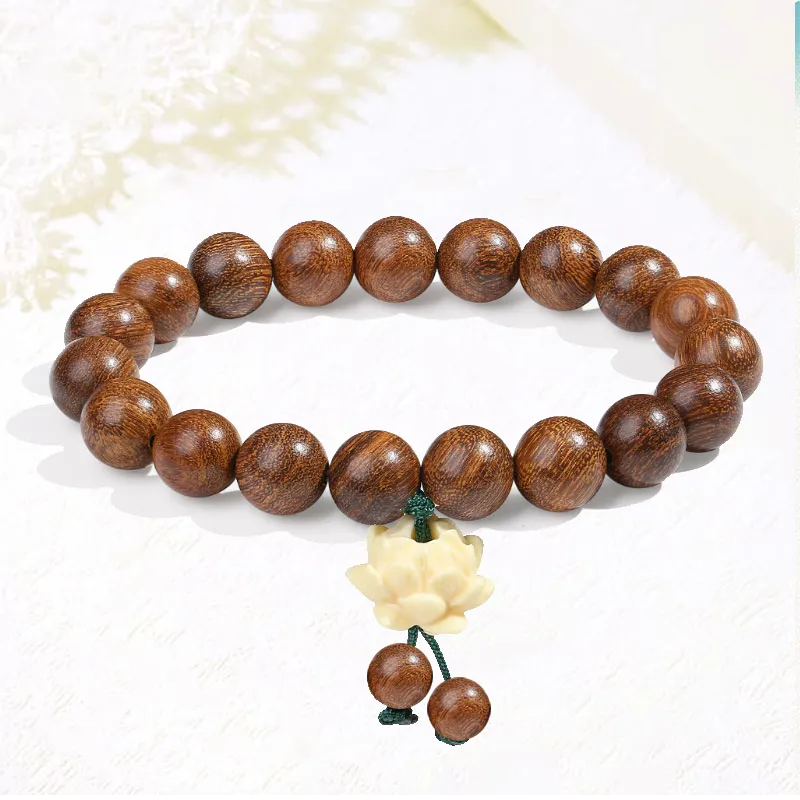 Blooming Petals Golden Sandalwood Bracelets Unisex-4