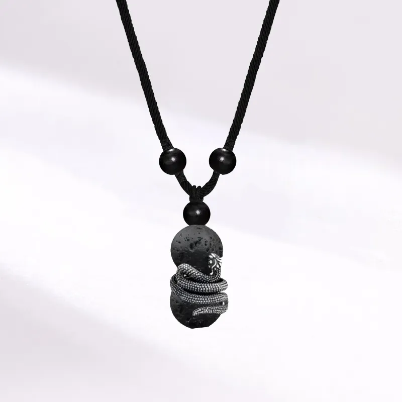 Blooming Petals Ebony Necklaces Unisex-3
