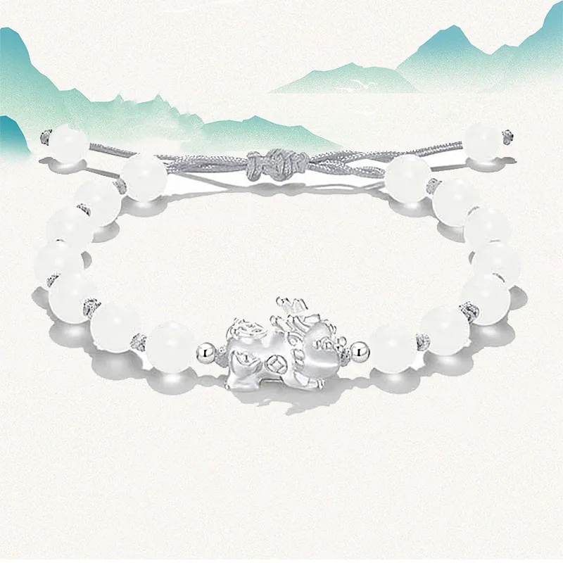 Blooming Petals White Jade Bodhi Bracelets Unisex-1