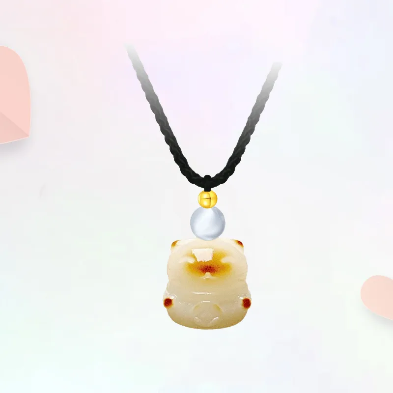 Blooming Petals White Jade Bodhi Necklaces Unisex-2