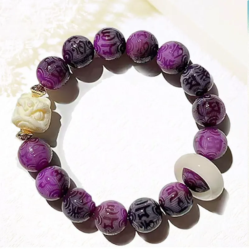 Blooming Petals White Jade Bodhi Bracelets Unisex-2