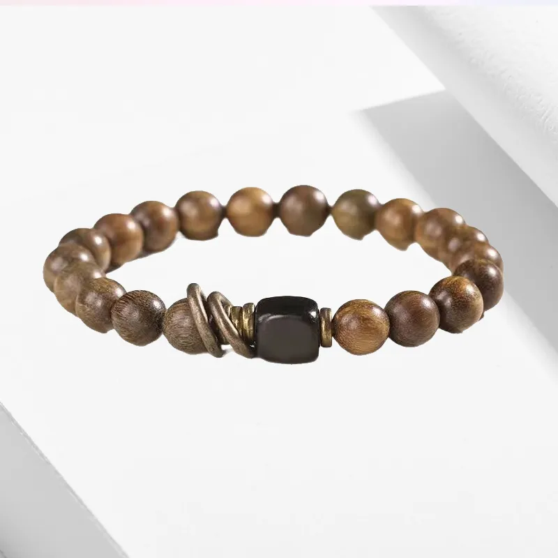 Blooming Petals Golden Sandalwood Bracelets Unisex-6