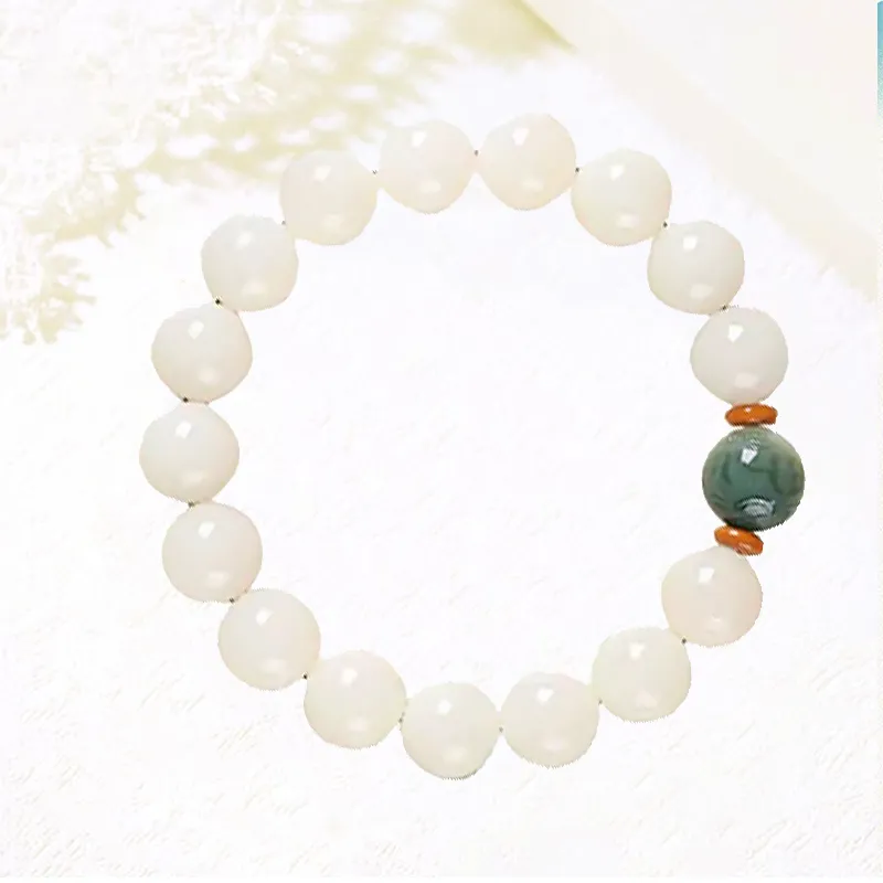 Blooming Petals White Jade Bodhi Bracelets Unisex-3