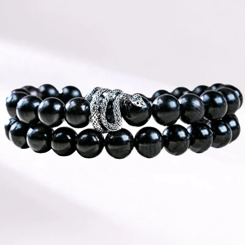 Blooming Petals Ebony Bracelets Unisex-1
