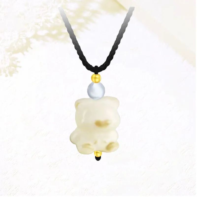 Blooming Petals White Jade Bodhi Necklaces Unisex-2