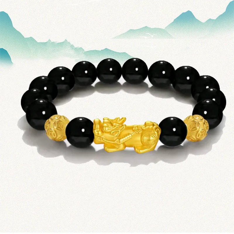 Blooming Petals Ebony Bracelets Unisex-1
