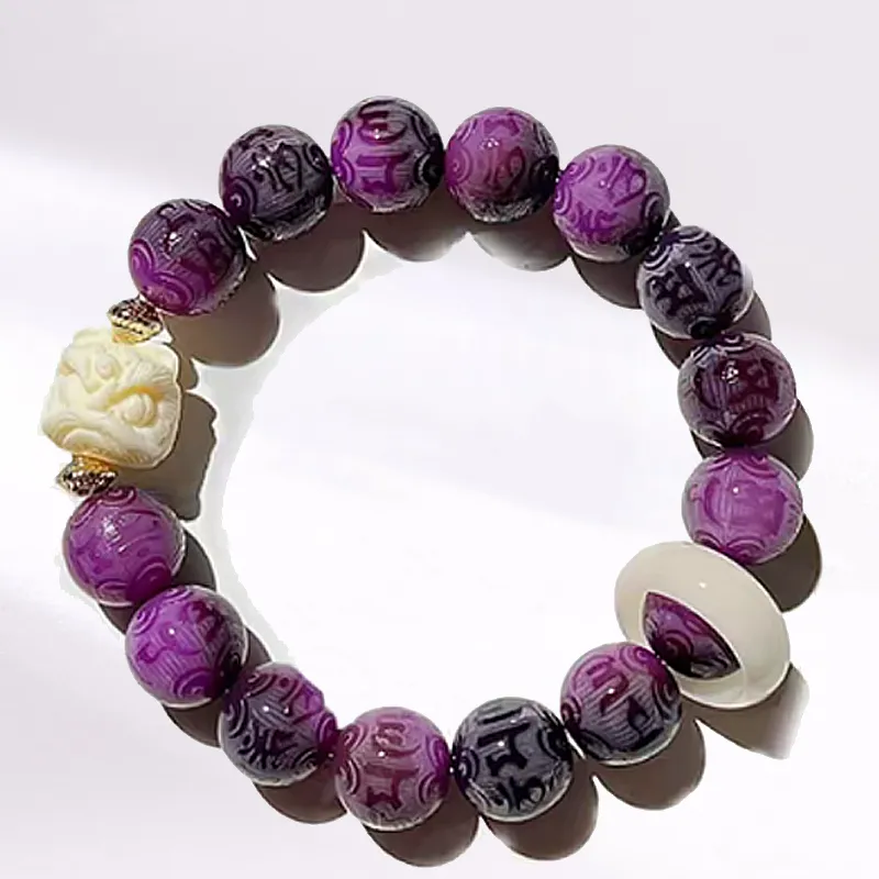 Blooming Petals White Jade Bodhi Bracelets Unisex-1