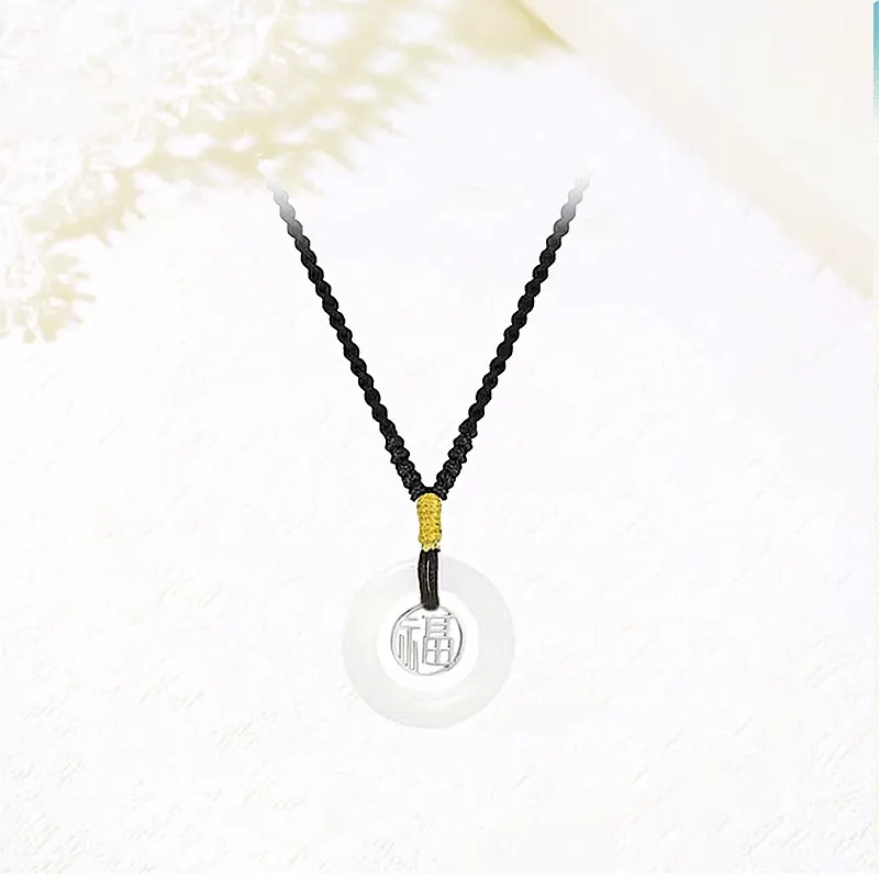 Blooming Petals White Jade Bodhi Necklaces Women's-2