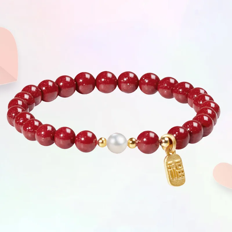 Blooming Petals Cinnabar Bracelets Unisex-2