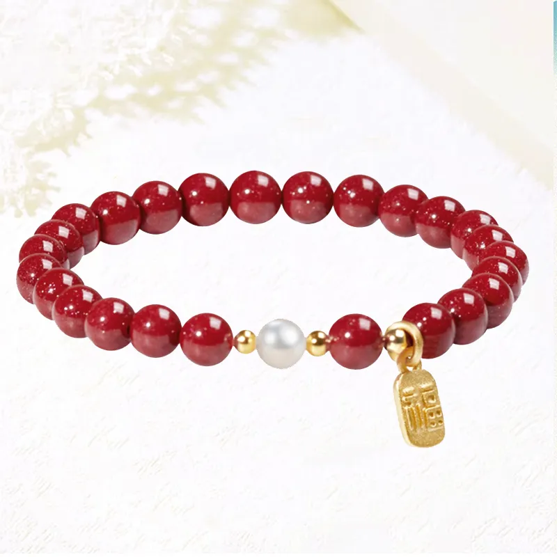 Blooming Petals Cinnabar Bracelets Unisex-3