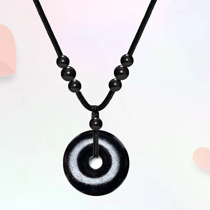 Blooming Petals Ebony Necklaces Unisex-5
