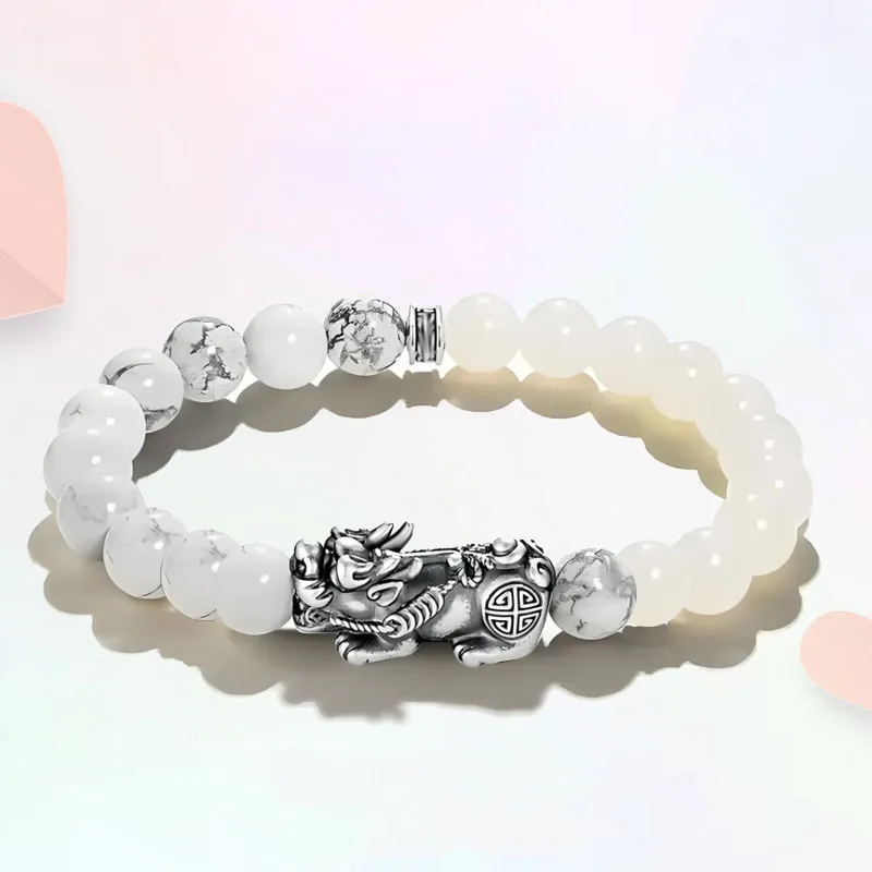 Blooming Petals White Jade Bodhi Bracelets Unisex-5