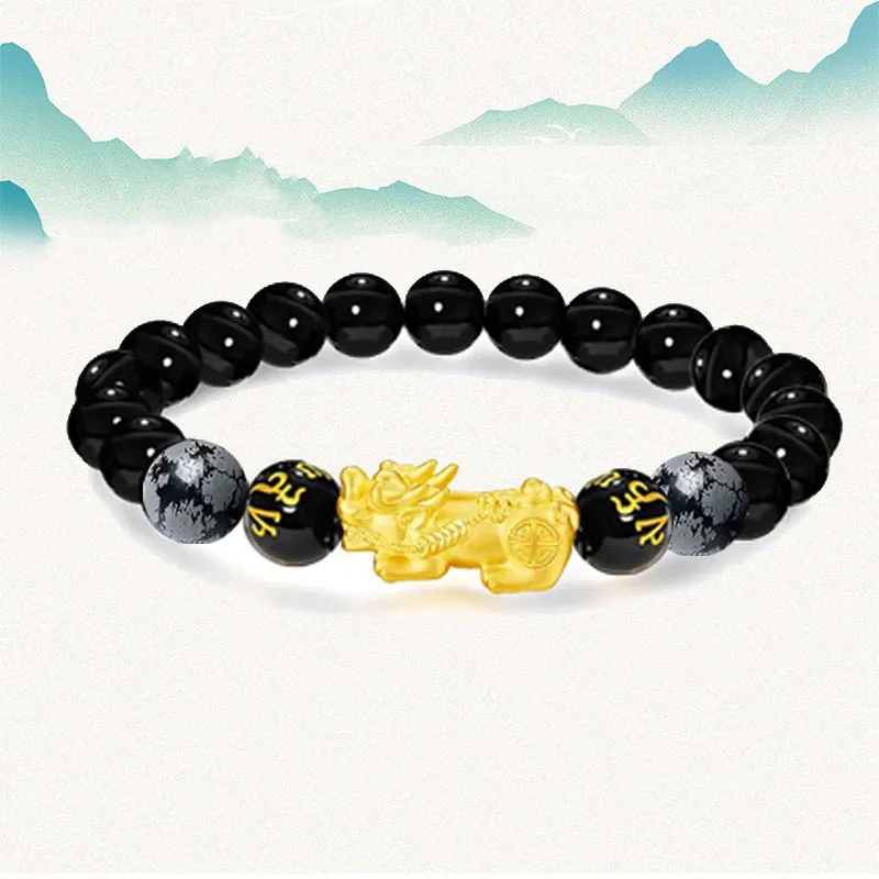 Blooming Petals Ebony Bracelets Unisex-5