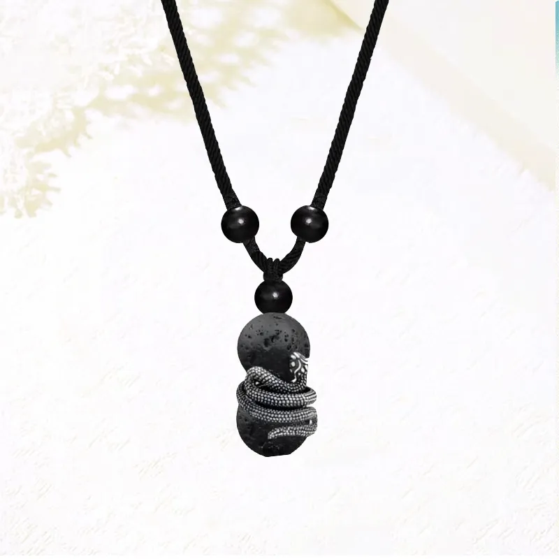 Blooming Petals Ebony Necklaces Unisex-1