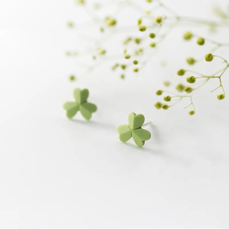 Blooming Petals S925 Silver/ceramic Stud Earrings Unisex-2