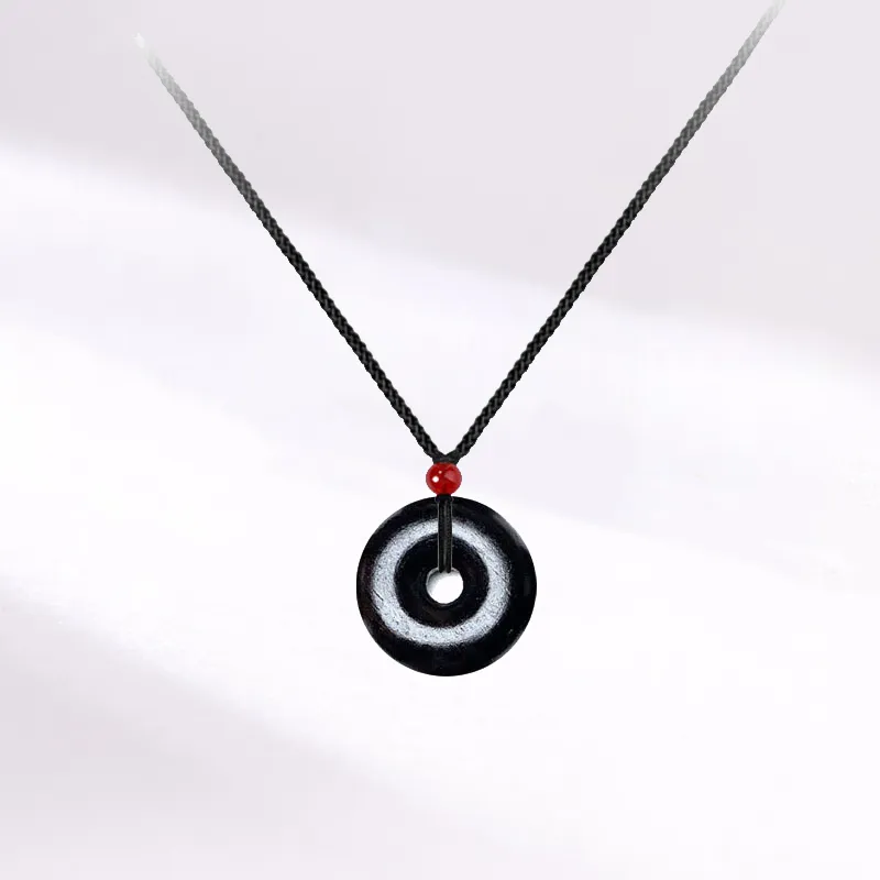 Blooming Petals Ebony Necklaces Unisex-1