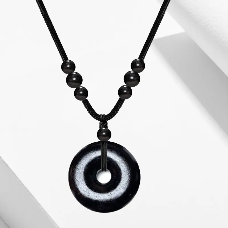 Blooming Petals Ebony Necklaces Unisex-3