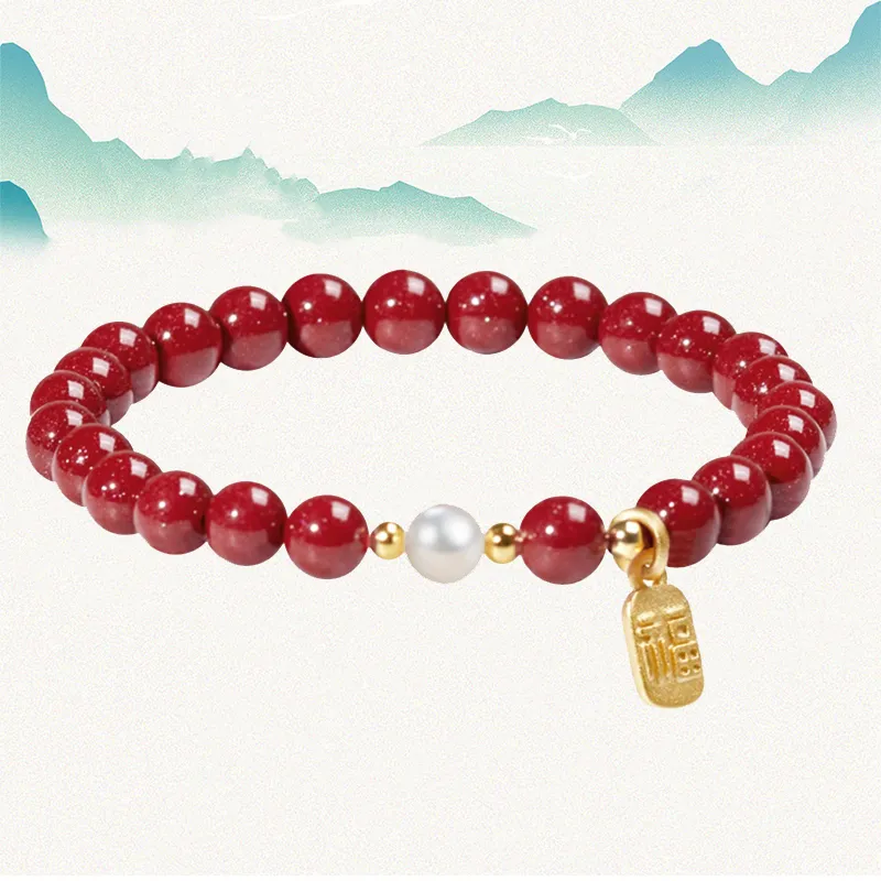 Blooming Petals Cinnabar Bracelets Unisex-1