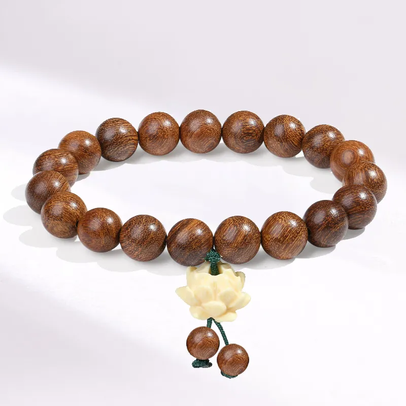 Blooming Petals Golden Sandalwood Bracelets Unisex-5