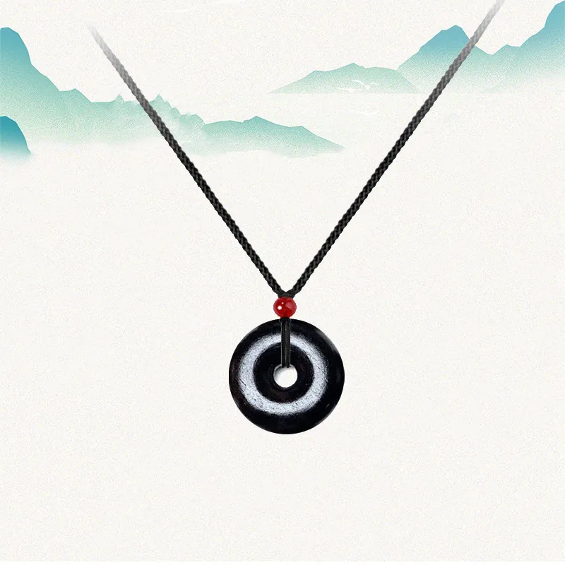 Blooming Petals Ebony Necklaces Unisex-3