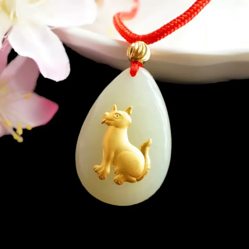 Harf Hetian Jade Necklaces White Jade/Pale Greenish White Jade Unisex-1
