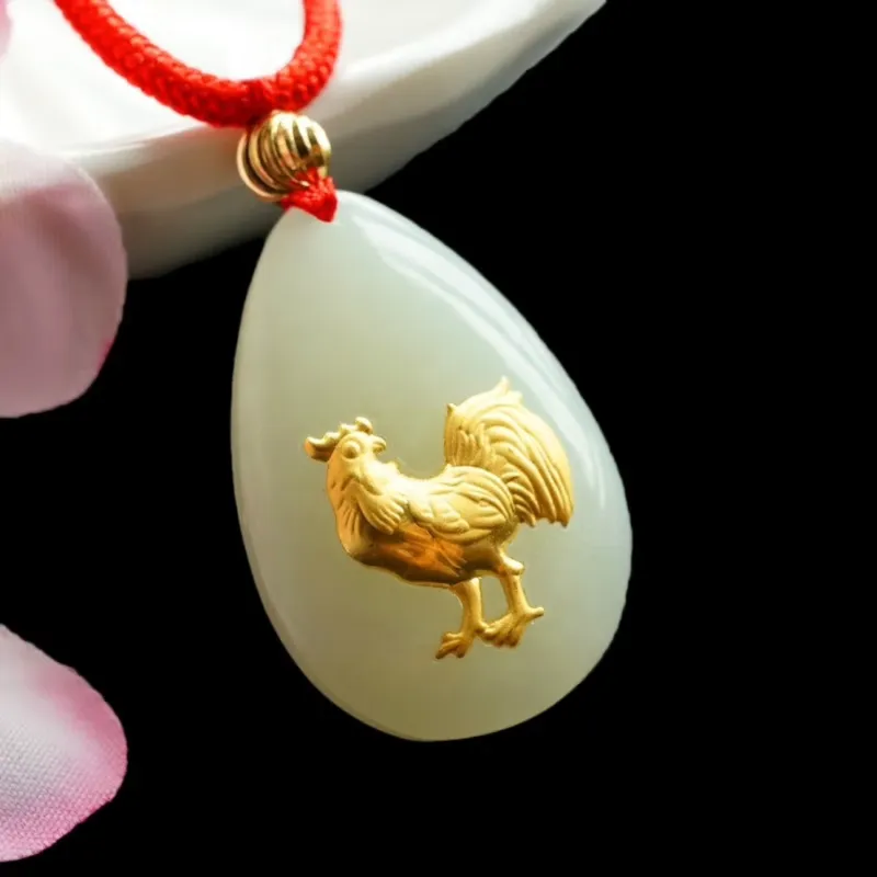 Harf Hetian Jade Necklaces White Jade/Pale Greenish White Jade Unisex-10