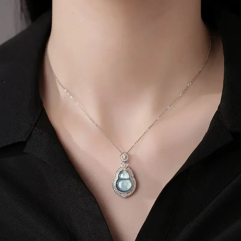 Harf Ice Glutinous Jadeite Necklaces Women's-3