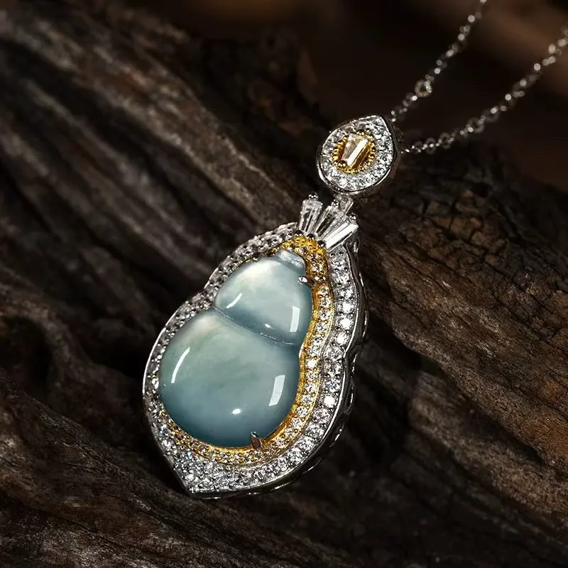 Harf Ice Glutinous Jadeite Necklaces Women's-2