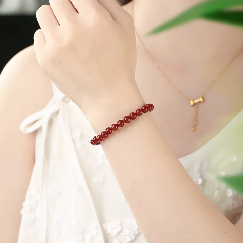 Harf Cinnabar Jade Bracelets Unisex-2