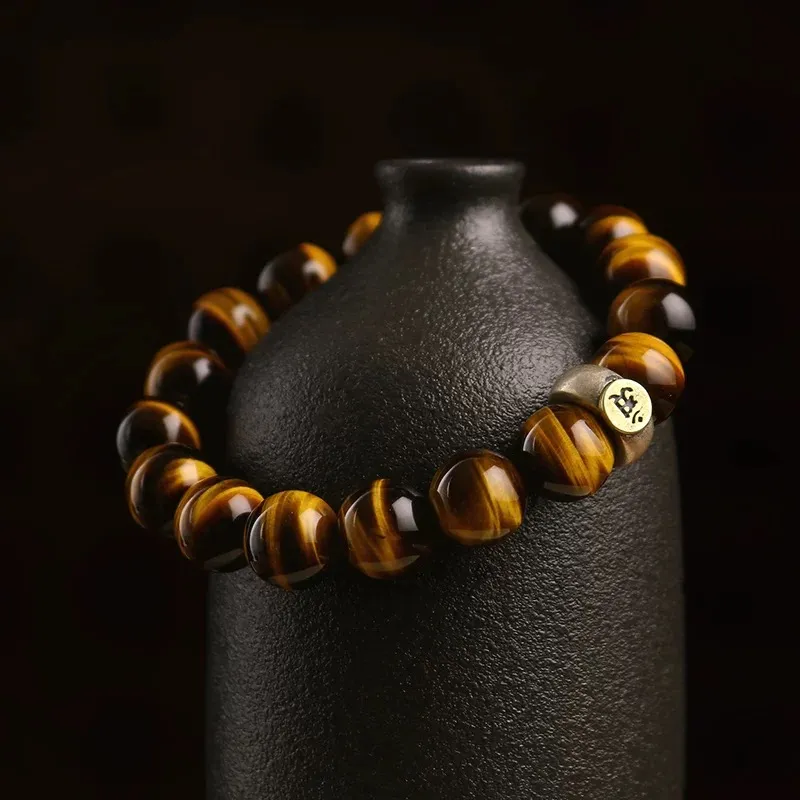 Harf Tiger's Eye Stone Bracelets Unisex-2