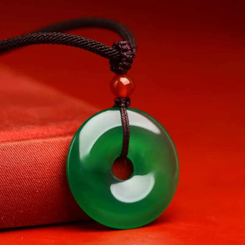 Harf Chalcedony Jade Necklaces Unisex-12