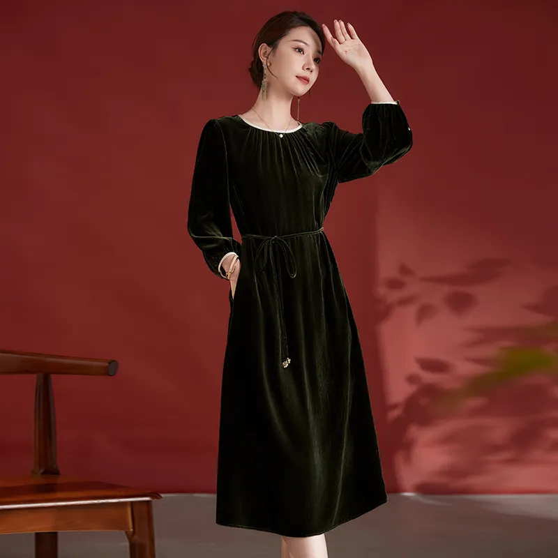 Ink Beauty Long Sleeved Dresses Women's-20