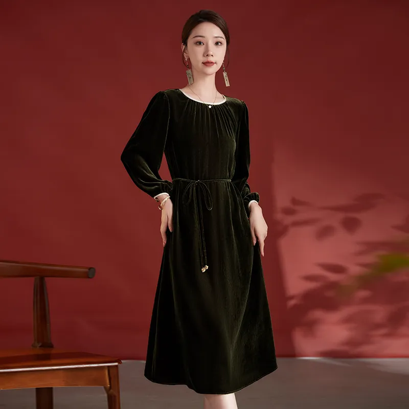 Ink Beauty Long Sleeved Dresses Women's-23