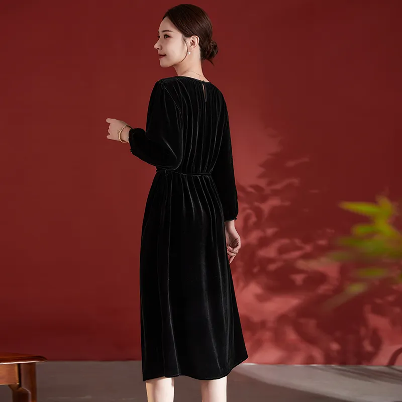 Ink Beauty Long Sleeved Dresses Women's-11