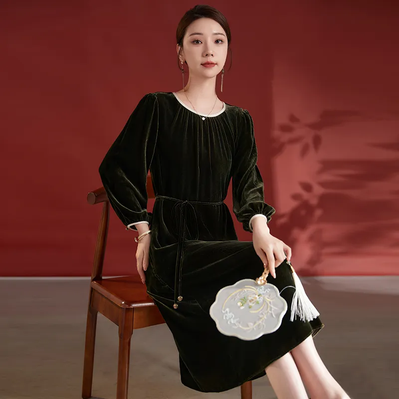 Ink Beauty Long Sleeved Dresses Women's-22