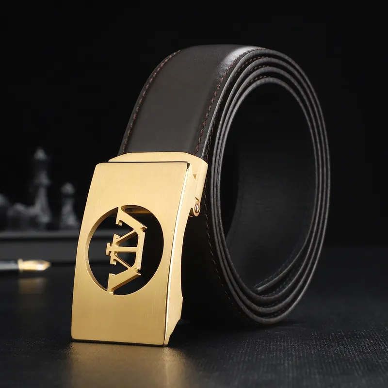 V.V.Brown Cow Leather Belts Men's 3.5cm-13