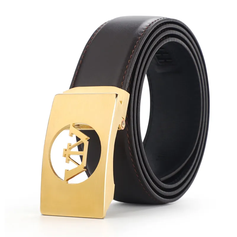 V.V.Brown Cow Leather Belts Men's 3.5cm-8