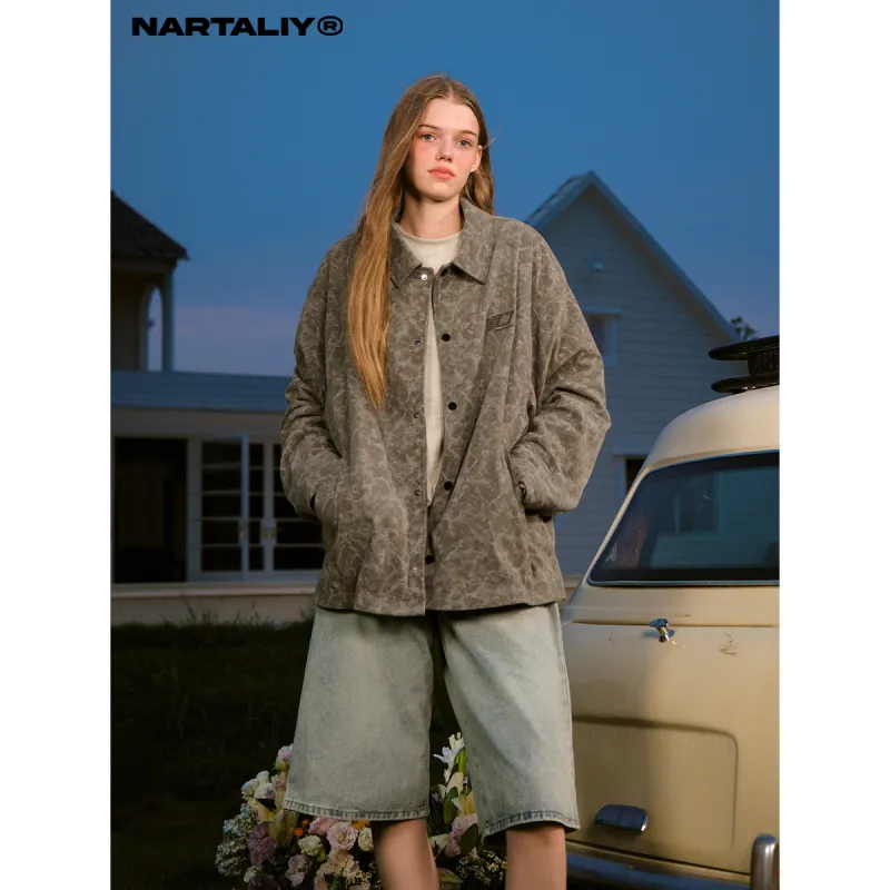NARTALIY Jackets Coats Unisex Gray-5