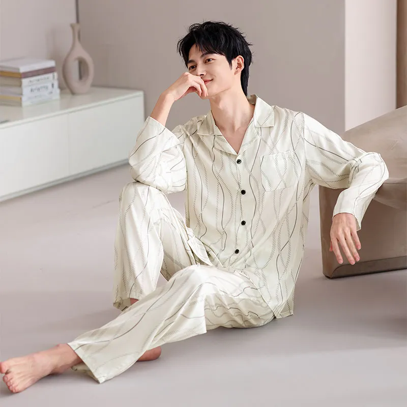 PLANDOO Pajama Set Men's Image Color-3
