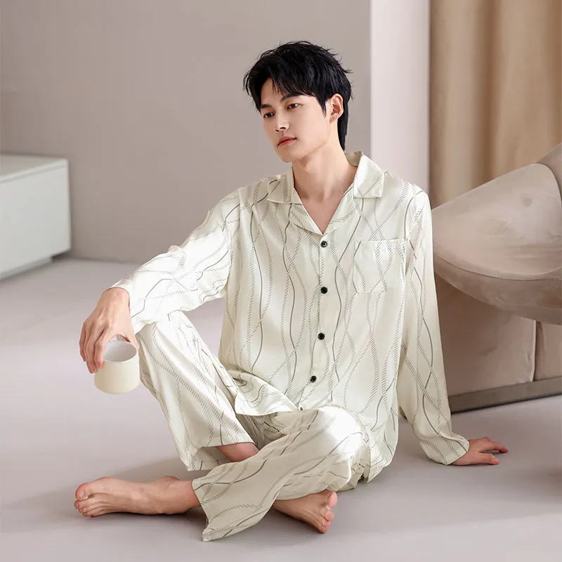 PLANDOO Pajama Set Men's Image Color-4