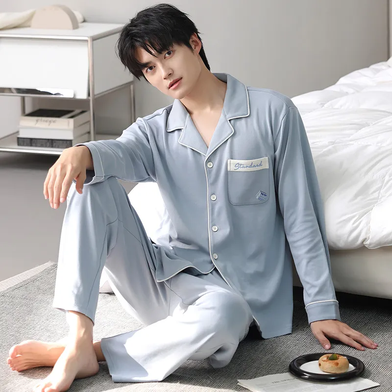 PLANDOO Pajama Set Men's Image Color-3