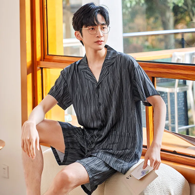 PLANDOO Pajama Set Men's Image Color-2
