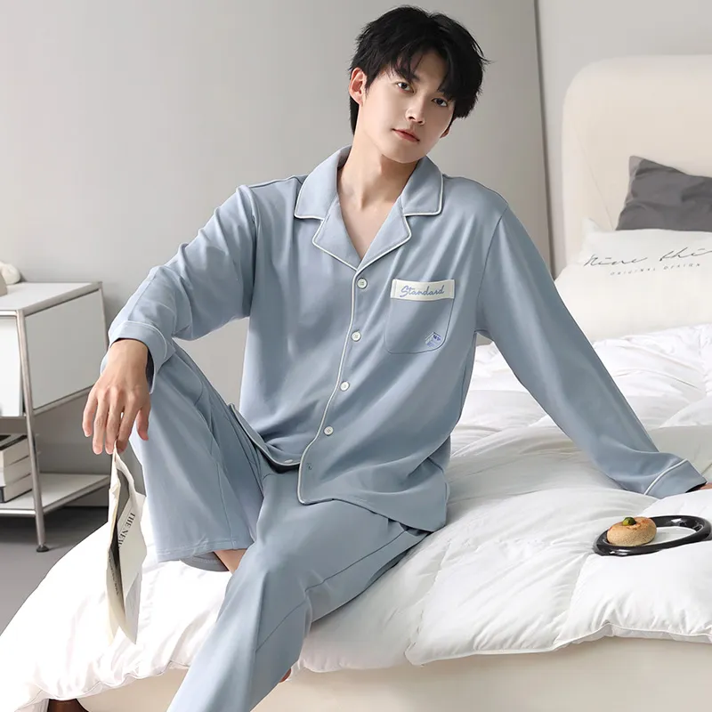 PLANDOO Pajama Set Men's Image Color-4