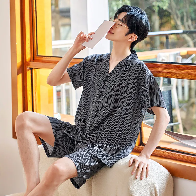 PLANDOO Pajama Set Men's Image Color-4