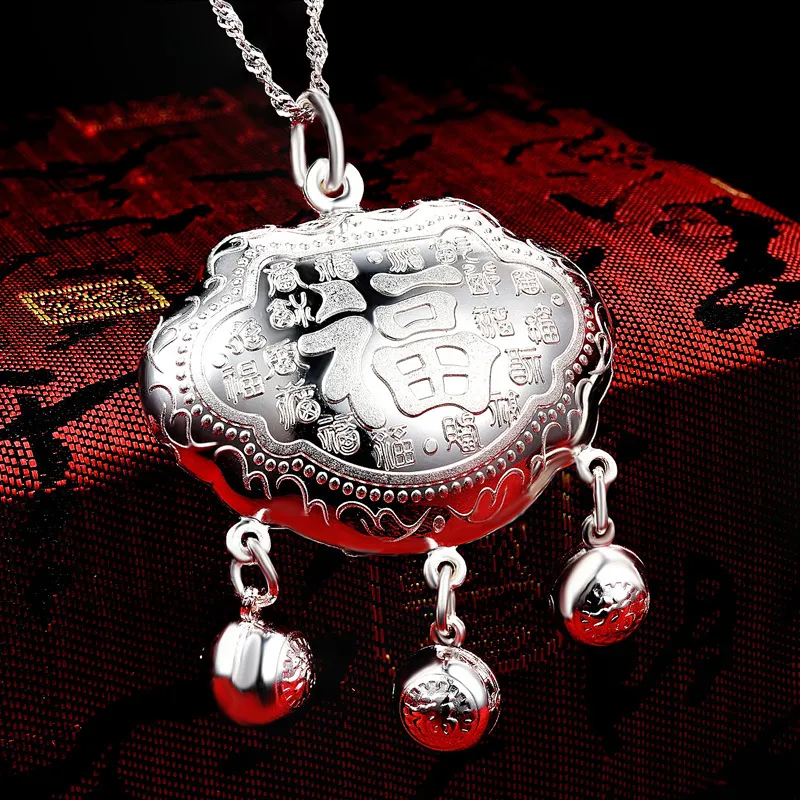 Bifeiman 999 Fine Silver Sterling Silver Necklace Kids'-50