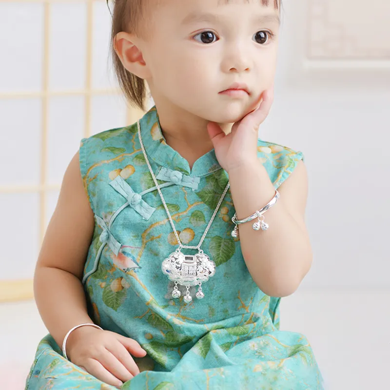 Bifeiman 999 Fine Silver Sterling Silver Necklace Kids'-15