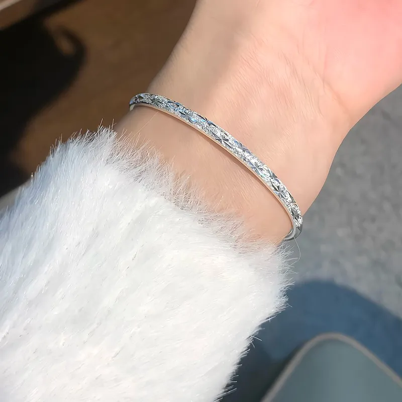 Bifeiman 999 Fine Silver Bangles Women's-3